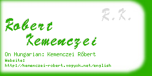robert kemenczei business card