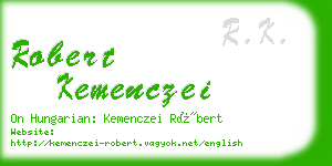 robert kemenczei business card